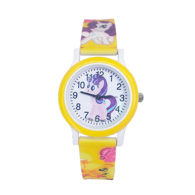 말 디자인 만화 조랑말 패션 아기 시계, 어린이, 여학생, 쿼츠 키즈 시계, 파티 선물, 시계