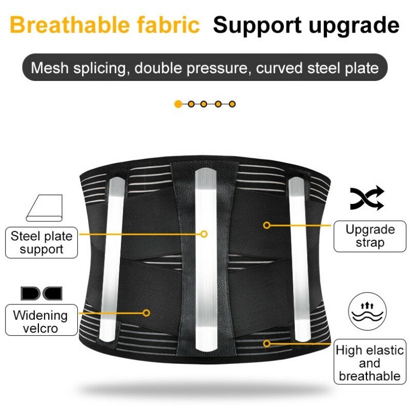 Cinto de apoio da cintura ajustável compressão lombar envoltório cinta proteção exercício fitness esportes acessórios protetor da cintura
