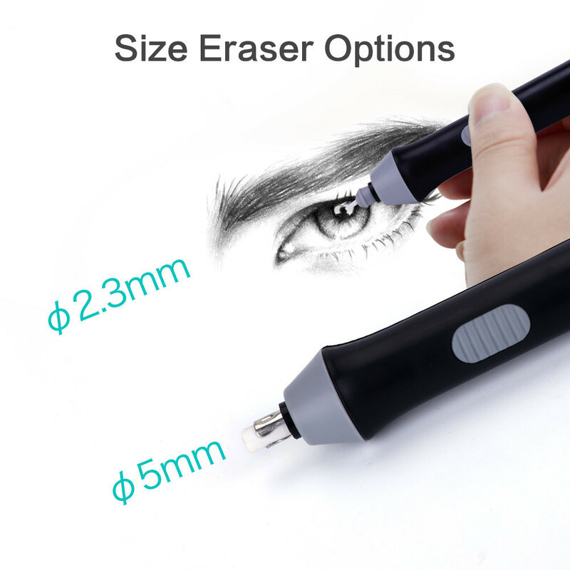 New Electric Eraser for Sketch Writing Drawing Battery Powered Electric Eraser Students Stationery Gift.