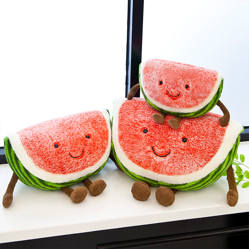 Nice cartoon expression Fruit Watermelon Cherry Kisses Pluche Toys New Creative Pop Children Pop Birthday Gift WJ216