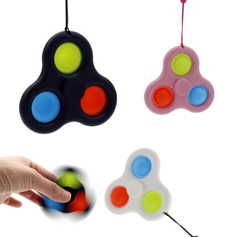 Simple Dimple Fidget Spinner Toy Anti Stress Relief It Brain Hand Fidget Toys For Kids Adult Early Education Bubble Squeeze Toy