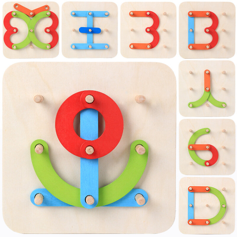 2020 neue Holz Montessori Spielzeug Puzzle DIY 3D Puzzles für Kinder Pädagogisches Spielzeug Weihnachten Geschenk