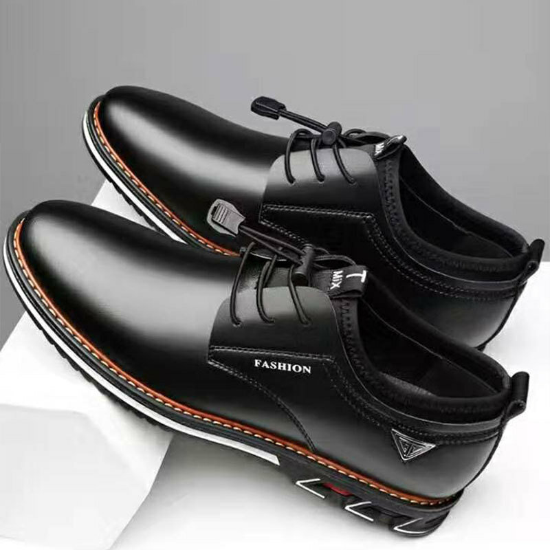 2021 Nieuwe Mannen Schoenen Lederen Koeienhuid Lederen Schoenen Mannen Comfortabele Lage-Top Britse Casual Enkele Schoenen Lederen Schoenen Formele schoenen