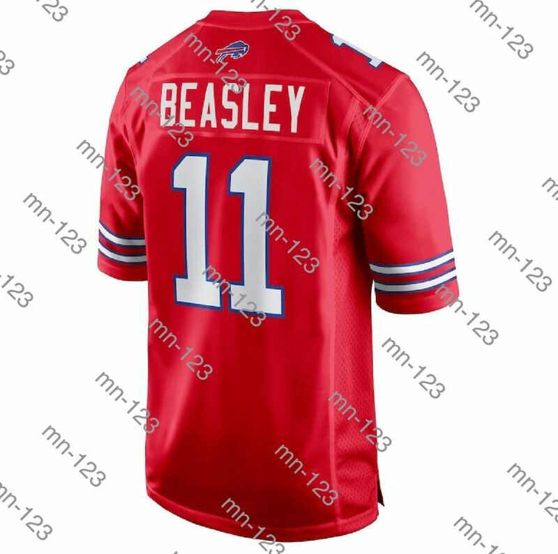 Jersey de fútbol americano bordado, Jersey de Cole Beasley para hombres y mujeres, chico joven, rojo, búfalo