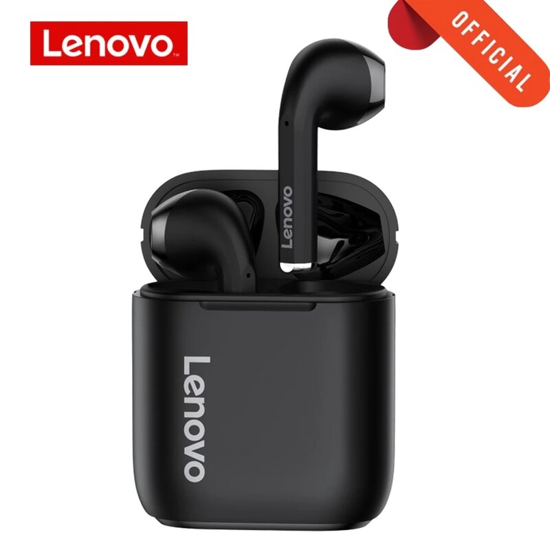 Lenovo lp2 Wireless bluetooth 5.0 fones de ouvido estéreo baixo controle toque esportes sem fio à prova dheadset água fone com microfone