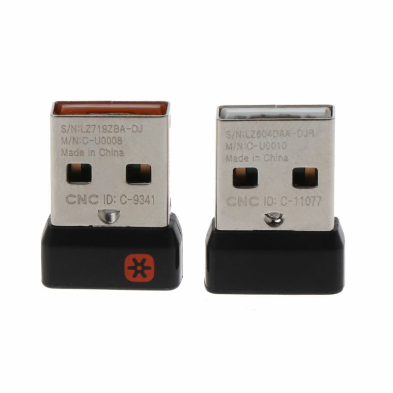 Wireless Dongle ตัวรับสัญญาณ Unifying USB อะแดปเตอร์สำหรับเมาส์ Logitech คีย์บอร์ดเชื่อมต่อ6อุปกรณ์สำหรับ MX M905 M950 M505 M510 ...