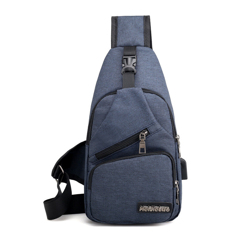 Мужские сумки через плечо с USB-зарядкой, Мужская нагрудная сумка с защитой от кражи, школьная летняя сумка-мессенджер для коротких поездок, Н...