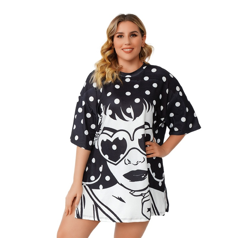 Oversized T-shirt Zomer Kleding Voor Vrouwen Gothic Kleding Print Plus Size Vrouwen Blouses Top Vrouw Big Size Vrouwen Kleding 2021