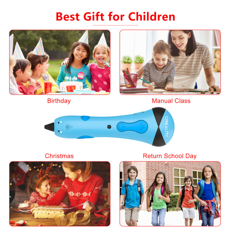 3d-ручка со светодиодом «сделай сам», 3D-принтер, ручка для рисования, 3D-печать, лучший для детей с пла-нитью 1,75 мм, Рождественский подарок на де...