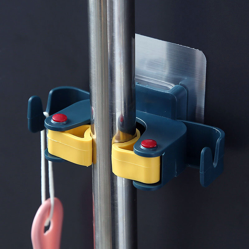 Creativity Mop Holder Rack Wall Mounted Hook Space Saving Storage Clip Broom Holder Bathroom Accessories
