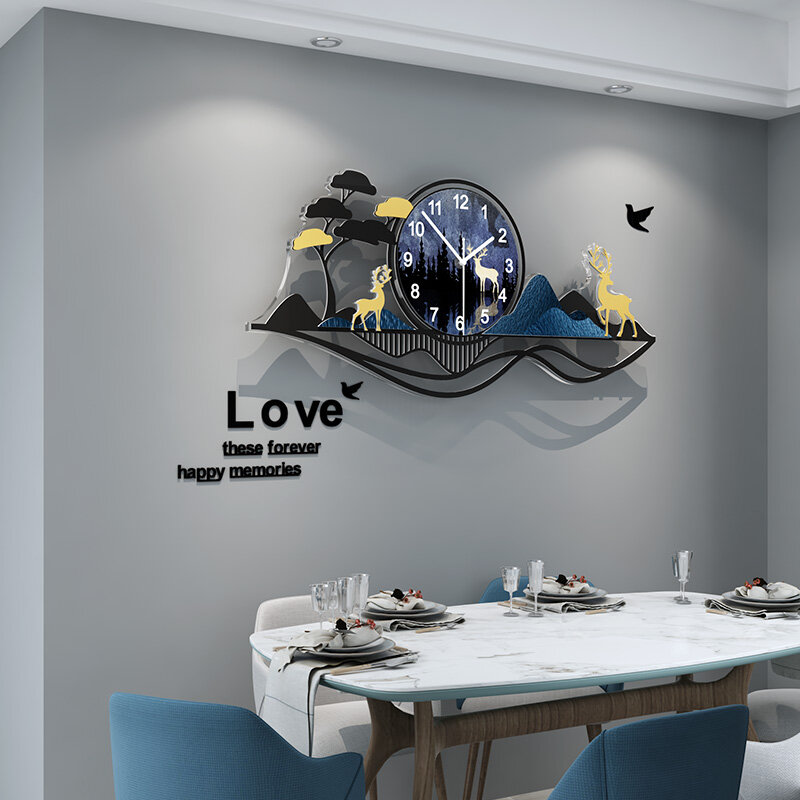 MEISD – grande Horloge à Quartz en acrylique de qualité moderne, décoration murale de chambre à coucher, décoration intérieure de maison, livraison gratuite