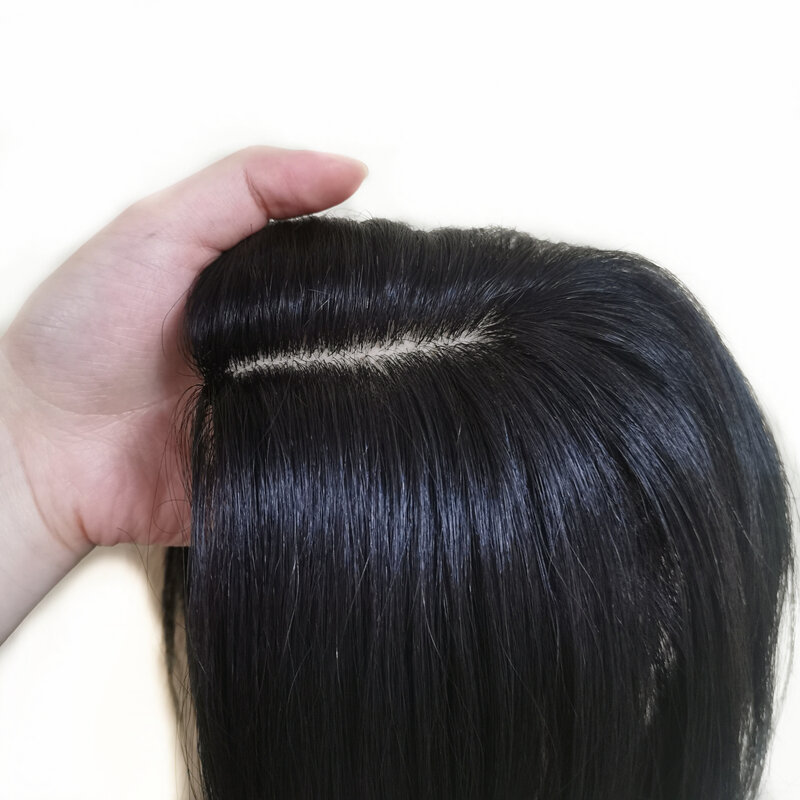 Halo Lady Beauty koronkowa baza 100% ludzkie włosy wykaszarki brazylijska przypinana grzywka włosy Clip In Pieces na utrata włosów nierealne maszynowe