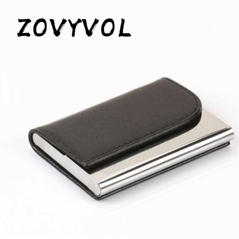 ZOVYVOL Big Capacity Business ID Credit Card Holder Name Card Wallet 2021 The New Bank Card Package Solid Steel Card Box Case