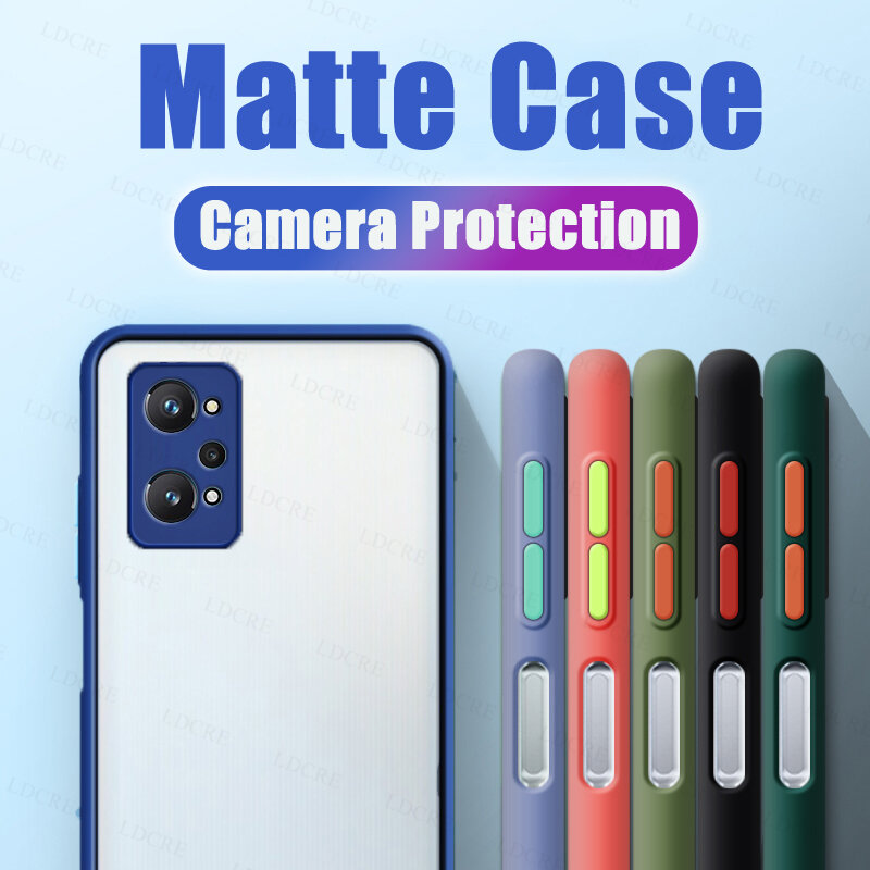 REALME gt用保護カメラケース,Realme用保護カバー,ジャイロスコープ2用マットアーマーフレームカメラ付き