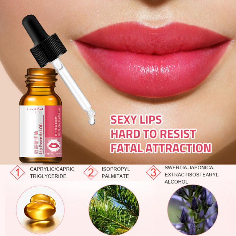 Lip Augmentation เซรั่ม Lip Plumper Nourish Oil ลบ Dead Skin Moisturizing Essence Lighten Lip เส้นน้ำมันหอมระเหย Make Up