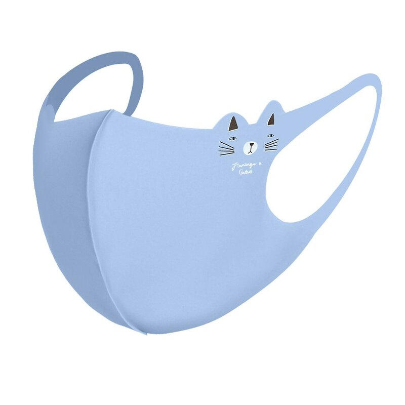키즈 소녀 입 재사용 마스크 어린이 귀여운 애니메이션 안티 먼지 카와이 고양이 프린트 페이스 마스크 패션 워셔블 재사용 가능한 통기성 마스크