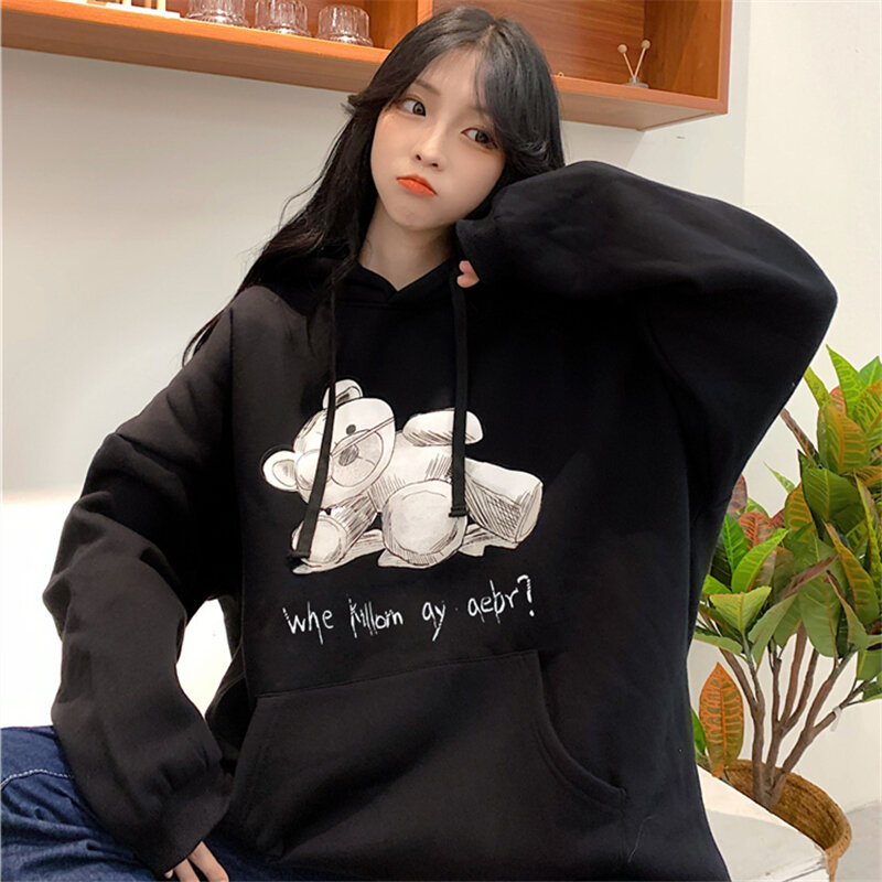 Waitmore Sweater Women's Winter Ins Loose Korean Style Boyfriend Idle Style plus Velvet Thickened Japanese Vintage Jacket