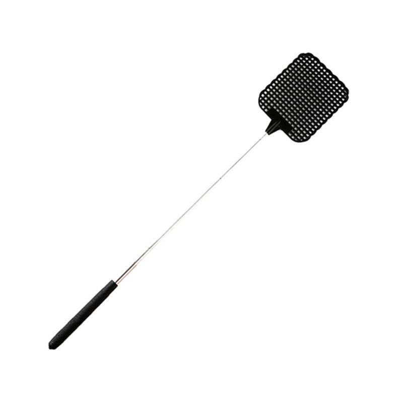 4 pçs plástico telescópico extensível fly swatter haste telescópica de aço inoxidável flapper mosquito bug swatter ao ar livre preto