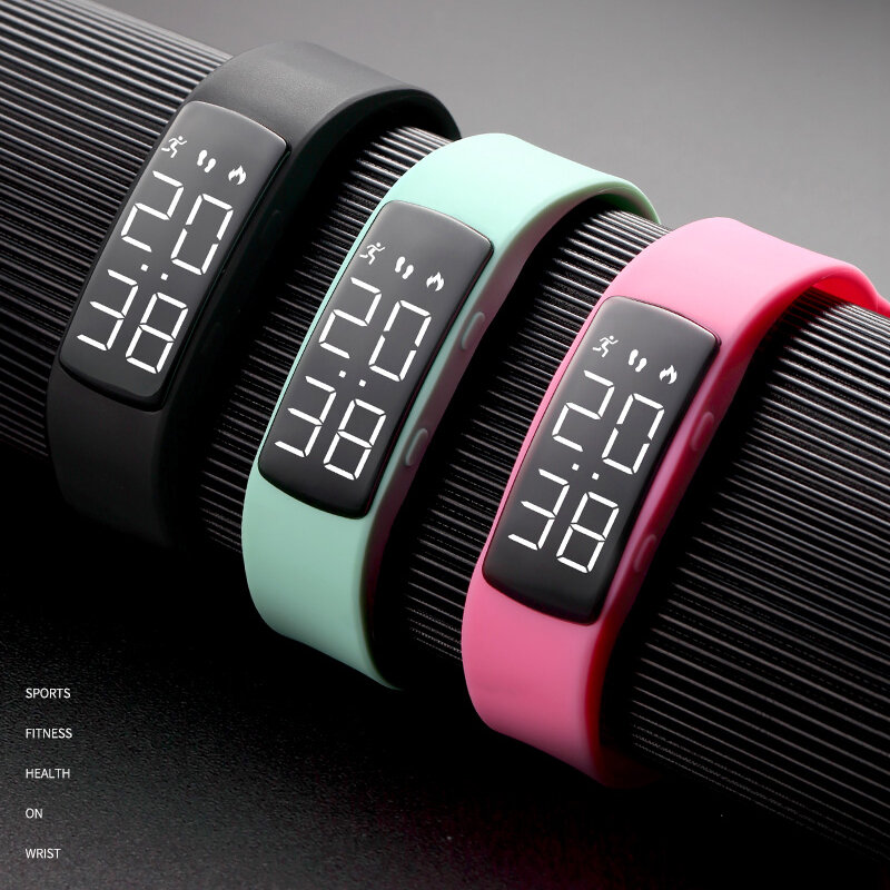 Reloj Digital deportivo de camuflaje para mujer, pulsera inteligente con carga eléctrica, resistente al agua, con caja, novedad