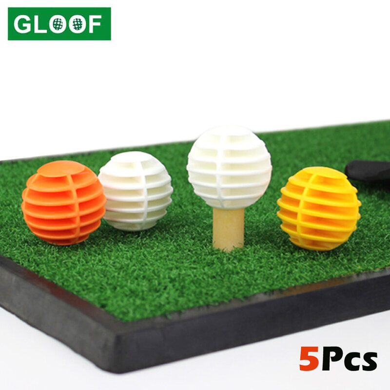 Bolas de golfe de borracha sintética, 5 unidades, treinamento, bola de golfe, esportes, acessórios, bolas de golfe, prática de golfe