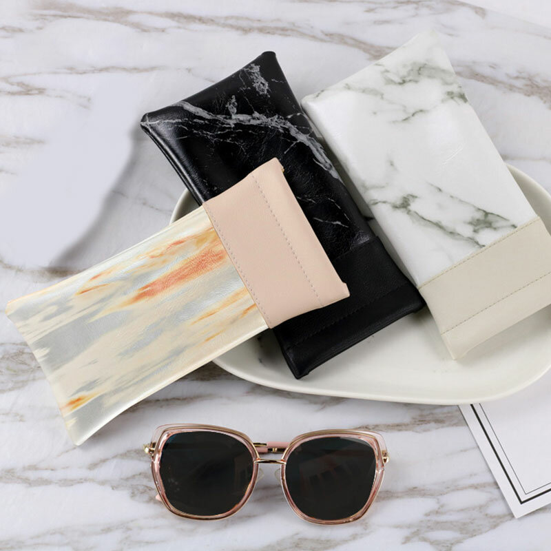 1PC Soft PU Leather Waterproof Sunglasses Bag Dust Storage Pouch Glasses Carry Bag Portable Eyewear Case Container