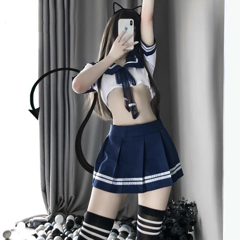 Japanische weibliche nette Erotische Kostüm Babydoll Frauen sailor anzug sexy dessous uniform student sexy versuchung cosplay kostüm