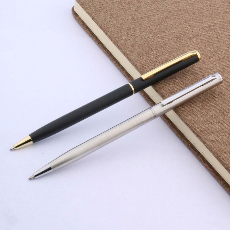 Stylo à bille classique en métal doré pour hommes, stylo à encre pour Signature, papeterie fournitures de bureau, outils d'écriture