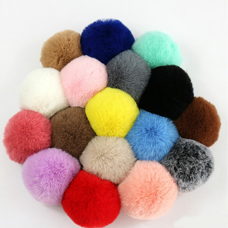 Bolas para pompón de pelo esponjoso y grande, tamaño grande, 7-10Cm, para sombrero, bufandas, costura de bricolaje hecha a mano, suministros para manualidades