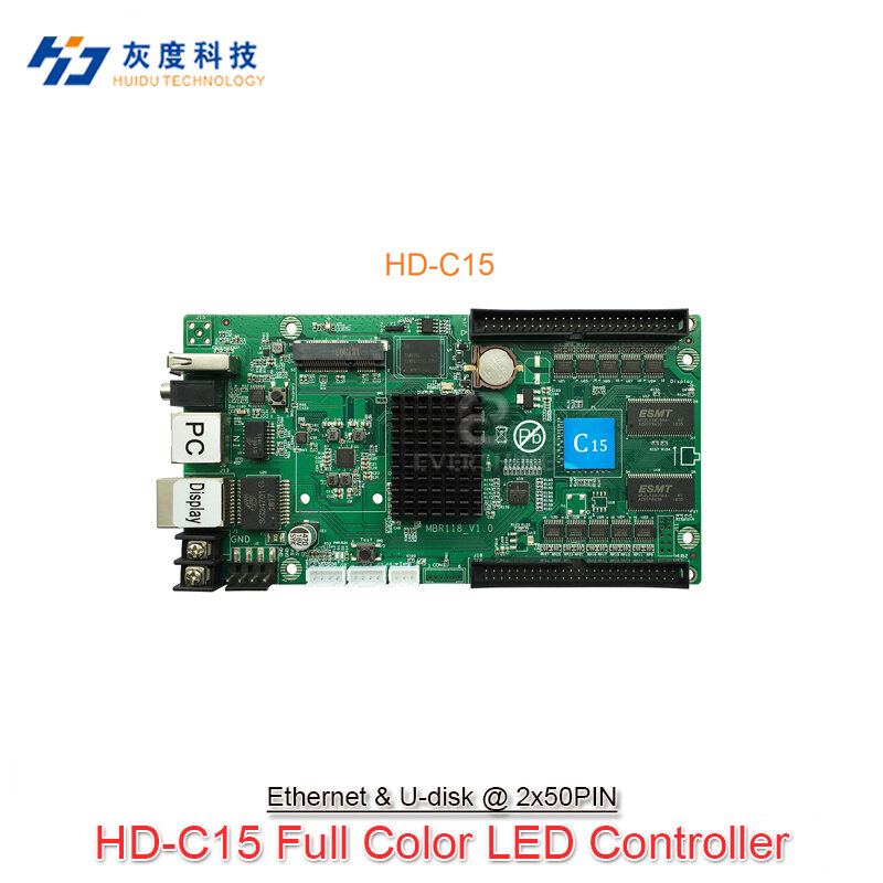 Huidu و 3th الجيل HD-C10 C10C C30 HD-C15 C15C C35 C35C من Asynch كامل اللون شاشة LED بطاقة التحكم دعم تطبيق جوال