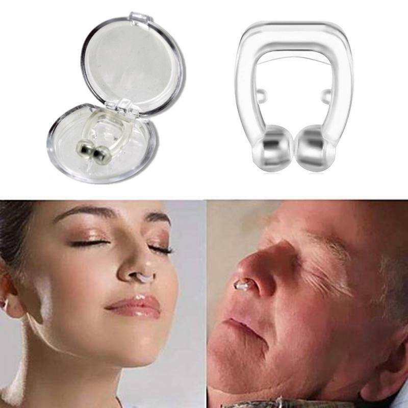 Dilatador nasal antirronco, dispositivo magnético para parar de roncar, clipe nasal, fácil respiração, melhora o sono para homens e mulheres, 1 peça