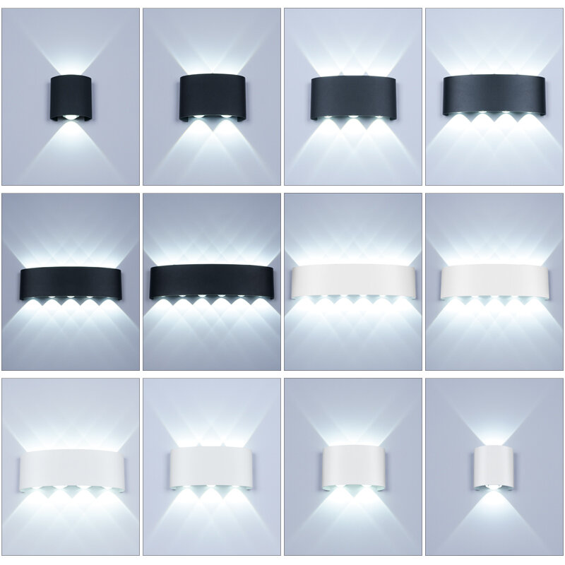 Lámpara de pared nórdica Ip65 de aluminio, luces Led de pared para exteriores, modernas para el hogar, escaleras, dormitorio, cabecera, baño, iluminación ZBW0010