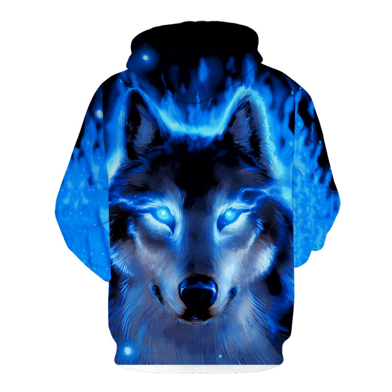 Mode Männer Wolf Tier 3D Gedruckt Mit Kapuze Hoodies Männer/frauen Shinning Wolf Design Sweatshirts 3D Harajuku Hoody
