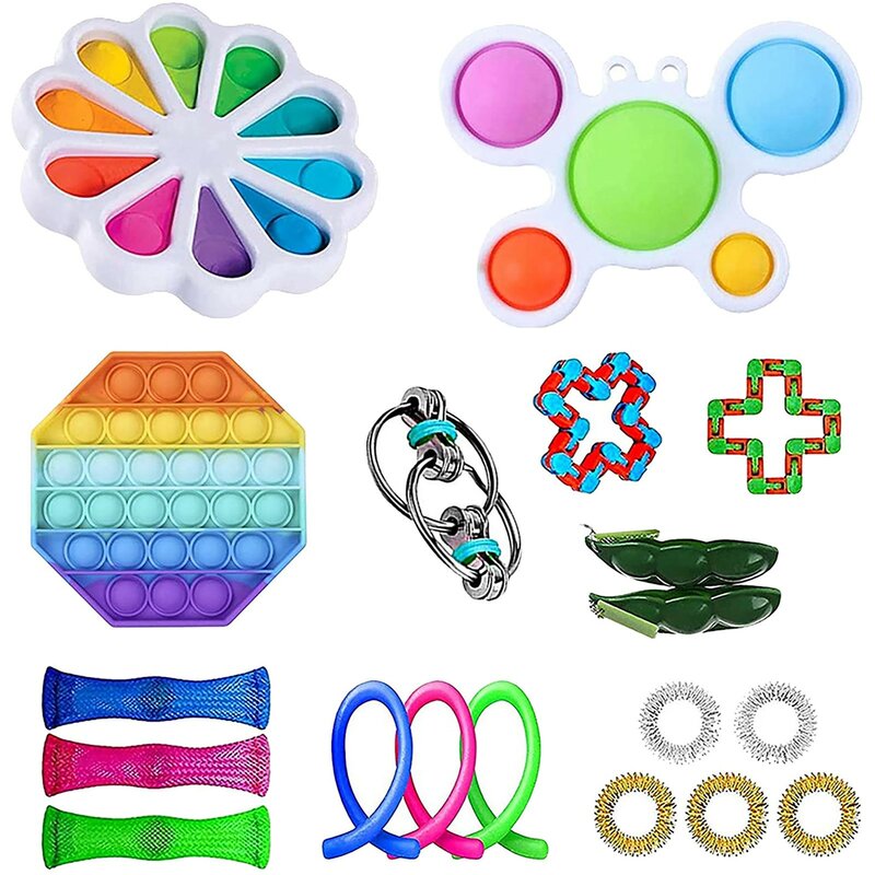 Fidget Toys Pack Squeeze Toy Stress Toy Set regalo in rilievo di marmo per bambini adulti Antistress sensoriale Figet Toys Box попит