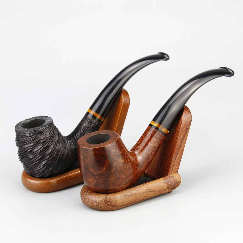 Tuyau de fumée en bois noir, classique, avec filtre, 9mm, outils gratuits, coffret cadeau