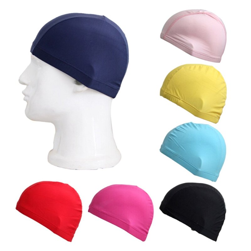 Adult Swimming Cap Ears Protect Long Hair Wrap High Elastic Comfortable Bathing Hats Beach Swim Sports Waterproof Hat Free Size