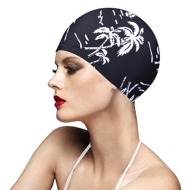 Adulto boné de natação das mulheres dos homens alta elastic silicone tecido para piscina à prova dwaterproof água proteger orelhas natação chapéu acessórios
