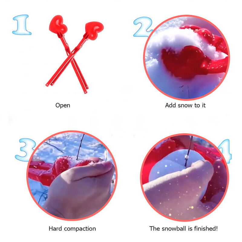 Klip Pembuat Bola Salju Plastik Klip Bola Salju Bebek Kartun Alat Cetakan Pasir Salju Musim Dingin untuk Pertarungan Bola Salju Olahraga Luar Ruangan Yang Menyenangkan