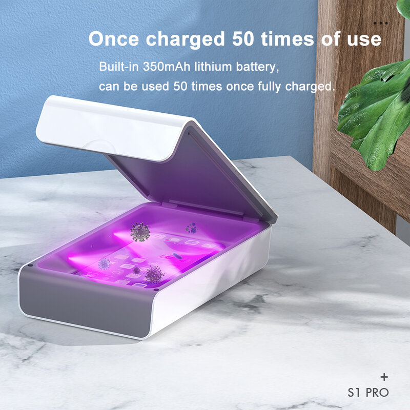 Hoco 2020 UV de desinfección y esterilización caja portátil UV esterilizador con teléfono móvil máscara juguete de desinfección de