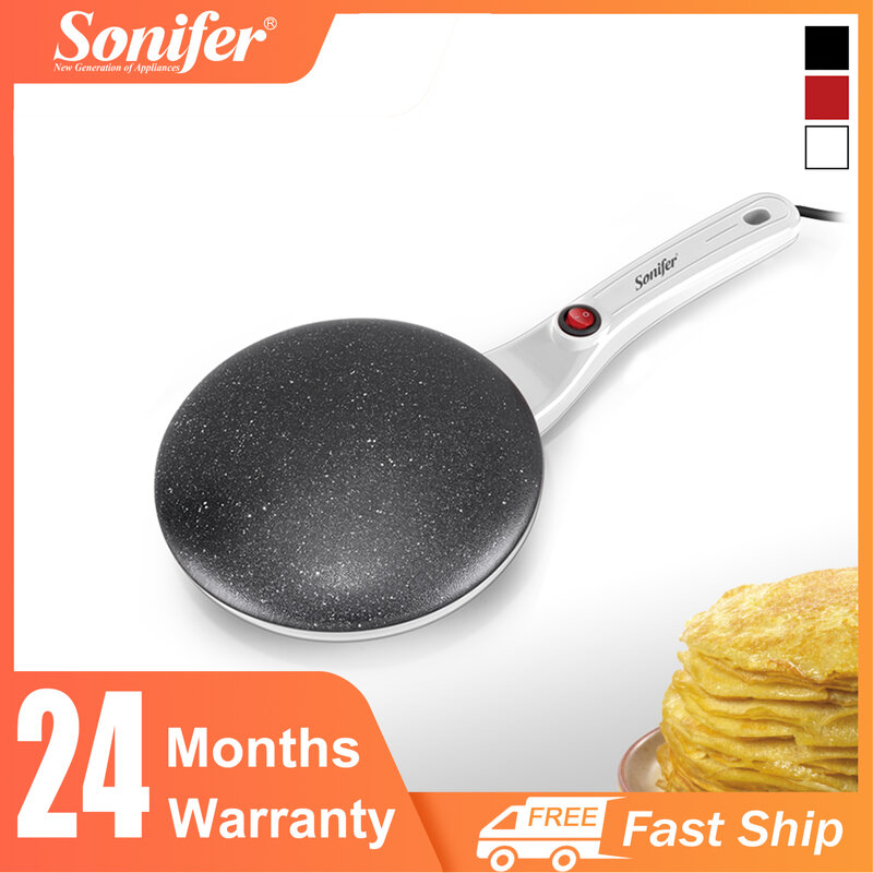 Sonifer-전기 크레이프 메이커 피자 팬케이크 기계, 비 스틱 철판 베이킹 팬 케이크 기계 주방 요리 도구