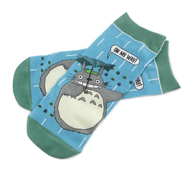 ZF2123-Calcetines cortos con estampado de gato para hombre y mujer, calcetín Unisex cómodo con estampado de dibujos animados, personalidad, divertido, nuevo, 1 par