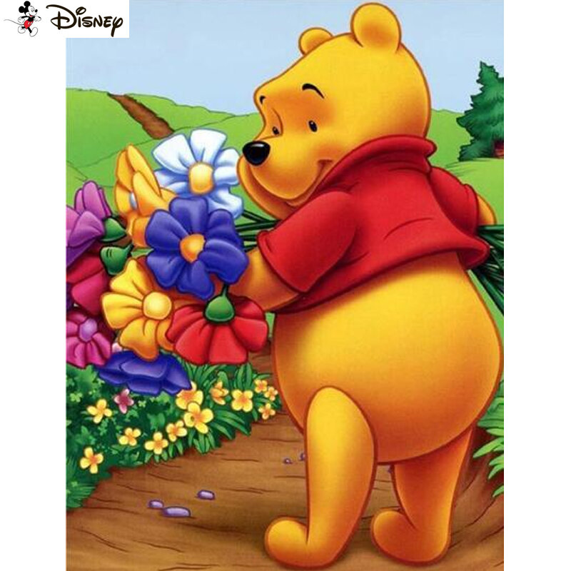 Disney arte 5d diy pintura diamante "cartoon winnie the pooh" fotos de diamante ponto cruz 3d strass bordado decoração a31027