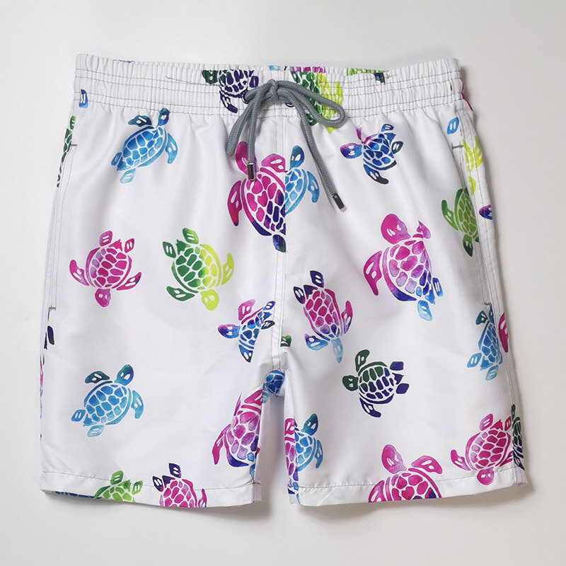Vilebre-bañador para hombre, pantalones cortos informales con diseño de tortugas, estilo moderno, Bermudas de playa, quin575