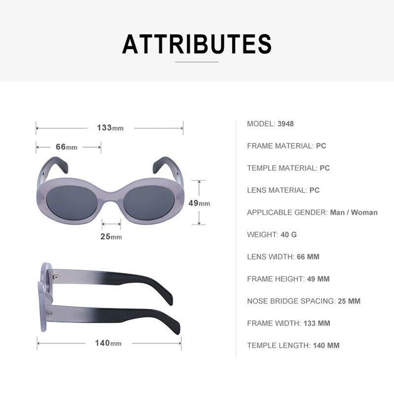 Kacamata Hitam Oval Kecil Retro Kacamata Hitam Warna Merek Antik Wanita untuk Mode Wanita Kacamata Hitam Pria Persegi Panjang Oculos De Sol Pequeno