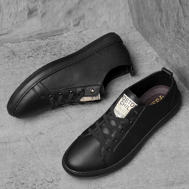 Sepatu Kasual Pria Klasik Datar Luar Ruangan Bertali Kulit Asli Ujung Sayap Sepatu Oxford Formal Italia Berukir Ukuran 37-46 Putih %