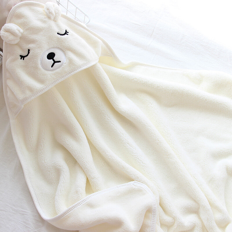 Tesconewborn-ベビーフード付きタオル,バスローブ,スーパーソフトバスタオル,暖かい寝袋