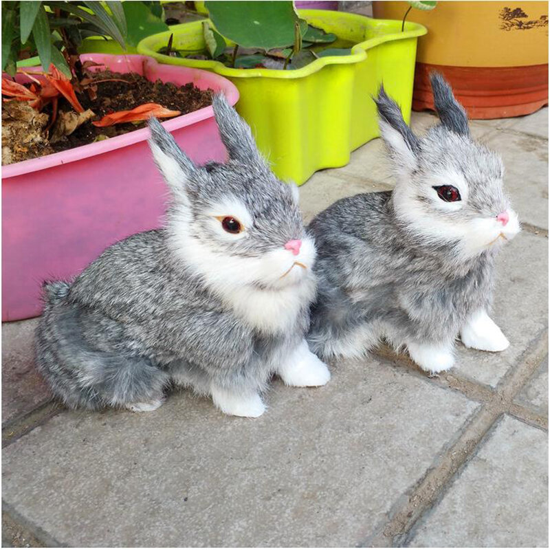 Simulazione coniglio dimensione coniglio bianco peluche bambola simulazione creativa animale coniglio carino regalo per bambini decorazione natalizia carino d