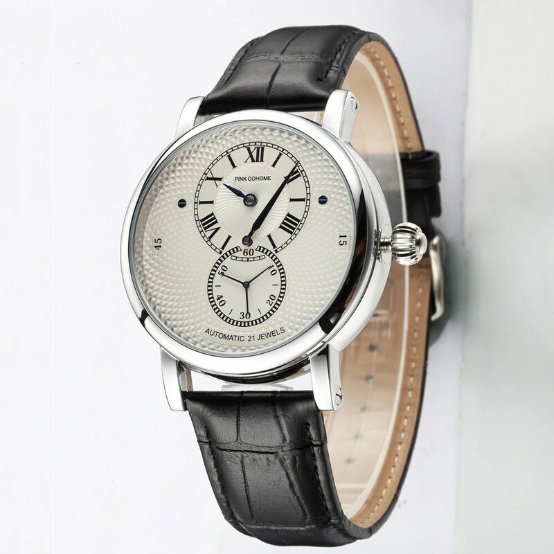 Relógio automático chrono swiss design relógios uhr mecânica masculino relógio de pulso único relojes movimento luxo alemanha marca