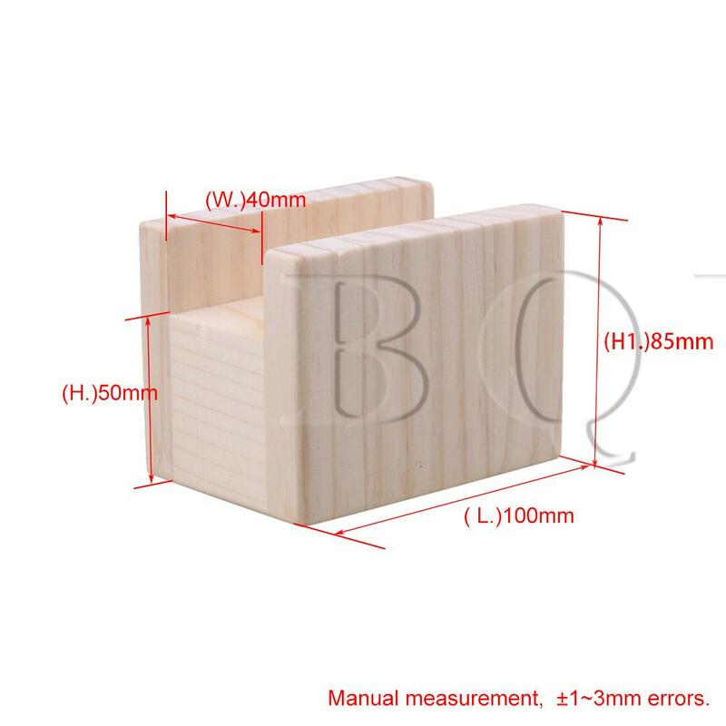 BQLZR 10x7x8,5 cm Natur Farbe Holz Tisch Schreibtisch Bett Riser Lift Möbel Heber Lagerung für 4 cm Nut Füße Bis zu 5 cm Aufzug