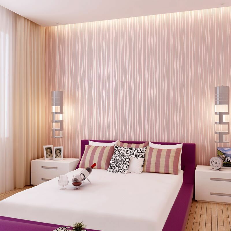 3X0.53M Wallpaper Berperekat Bergaris Polos Sederhana 3d Stereo Ruang Keluarga Hotel Kamar Tidur Dekorasi Kertas Dinding Hangat Dekorasi Acara