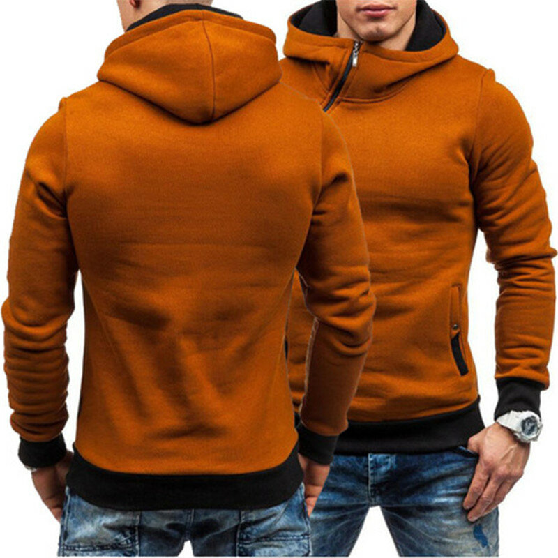 Yvlvol jesienno-zimowa jednolite bluzy z kapturem 2020 mężczyźni Casual dresy płaszcz hip-hopowy sweter bluza męska bluzy z kapturem